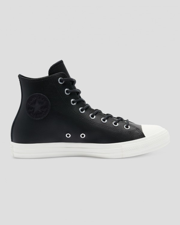 Converse Chuck Taylor All Star Seasonal Leather Sort Sko Danmark - Converse Høje Sneakers Dame - 294